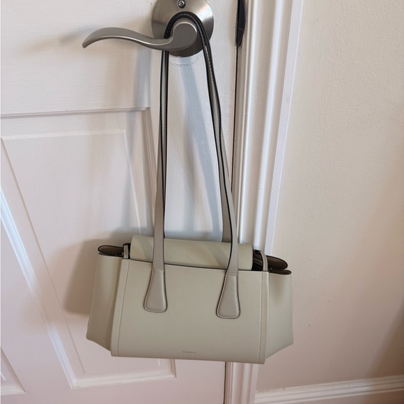 Wandler Handbags - Wandler Shoulder Bag in Light Beige and Dark Trim